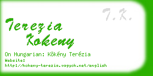 terezia kokeny business card